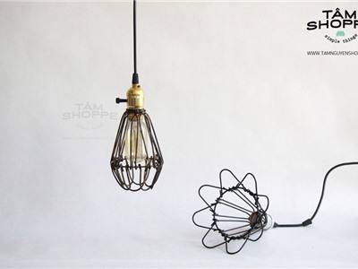 Bộ đèn thả trần khung sắt hình bông hoa